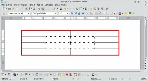 Libreoffice writer таблица