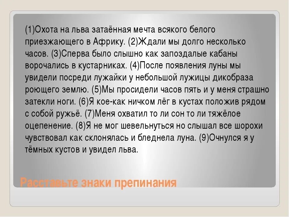 Охота на Льва затаенная мечта всякого белого. Диктант на охоте. Диктант по русскому языку на охоте. Текст на охоте диктант. Обида диктант 9