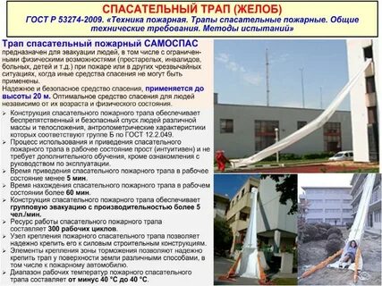 Какое требование к навесной спасательной пожарной лестнице