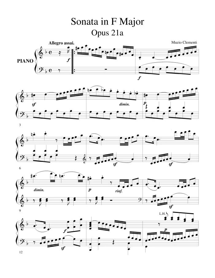 Разбор сонаты моцарта фа мажор. Муцио клементи соната. Соната фа. Сонатина фа мажор ноты фортепиано. Соната фа.