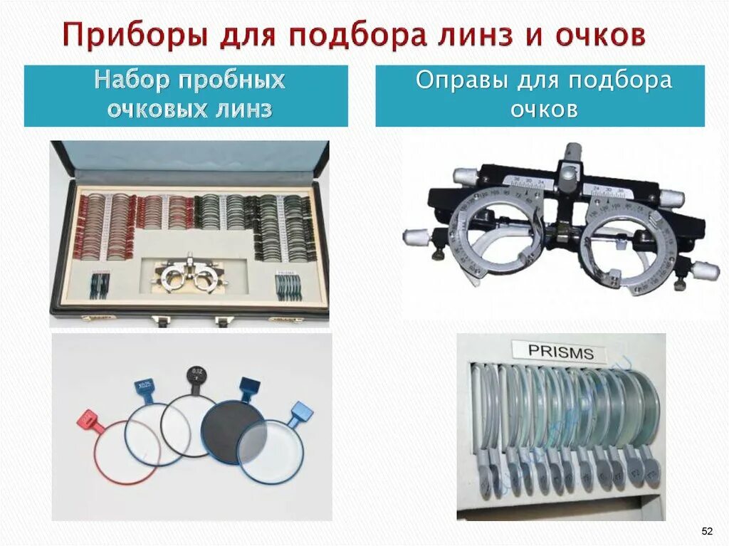 Поверка набора очковых линз. Набор очковых линз. набор пробных линз. оправа для пробных очковых линз.