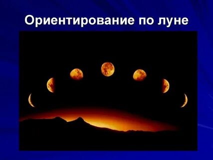 На какой стороне света луна