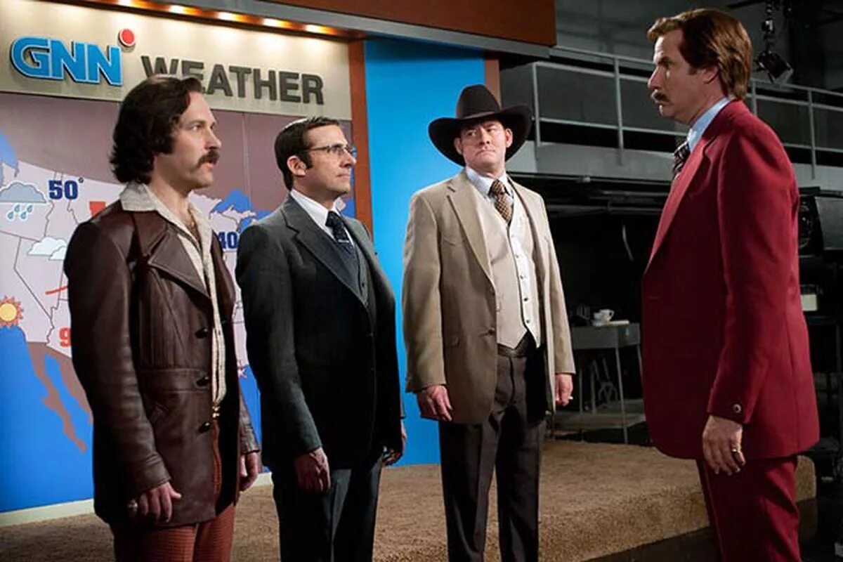 Фф и снова здравствуйте. Anchorman Paul Rudd. Anchorman 2: the Legend continues. Телеведущий Рон бургунди 2.