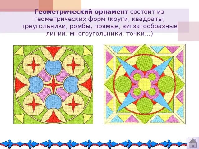 Составить геометрический орнамент. Образцы геометрических орнаментов. составление узора из геометрических форм. орнамент в круге и квадрате. составление геометрического орнамента.