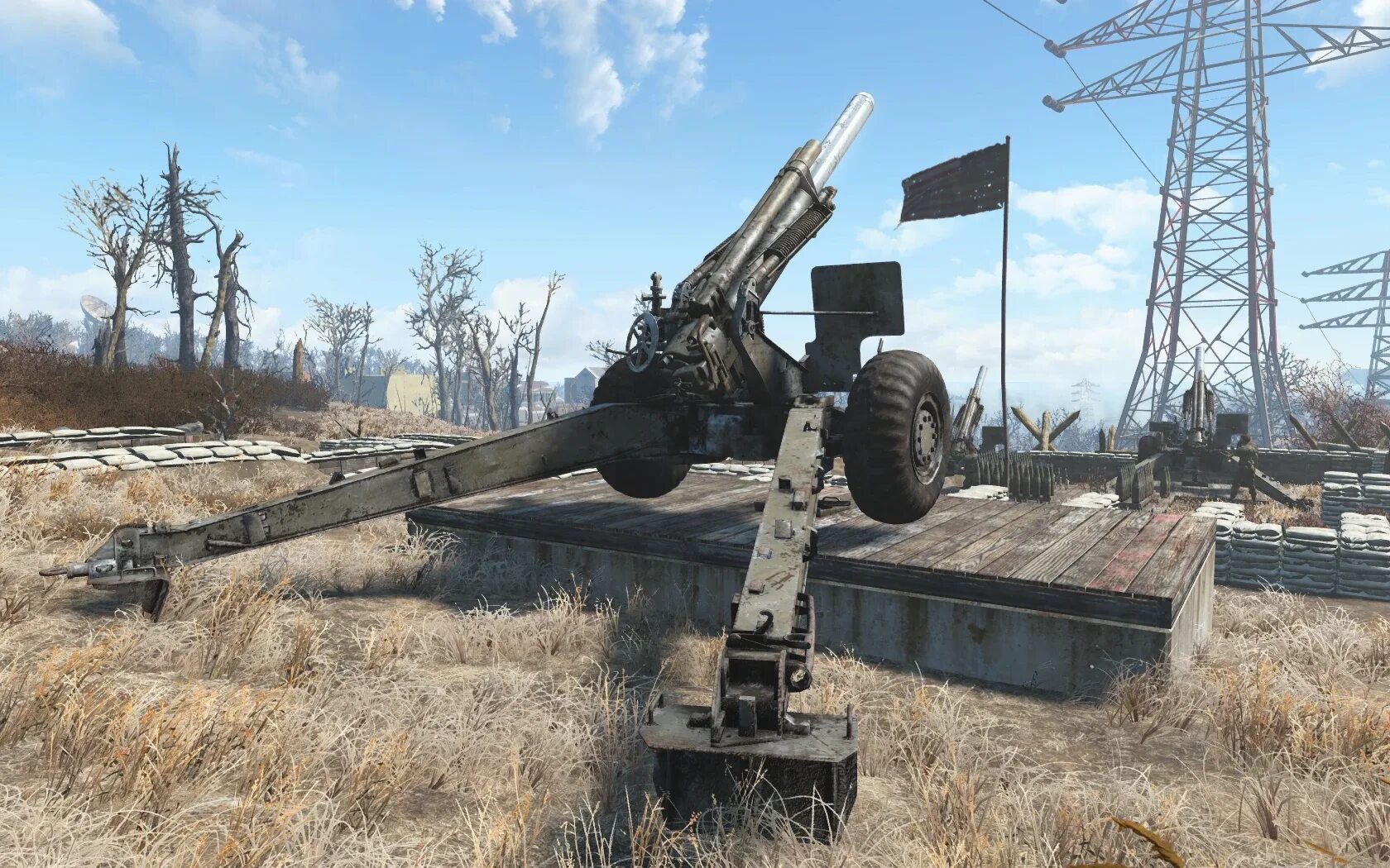 Топовая пушка. 155-Мм гаубица m1. Гаубицы Fallout 4. Fallout 4 Artillery. Фоллаут 4 мод артиллерия.