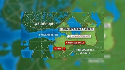 Карта с границей ленинградской