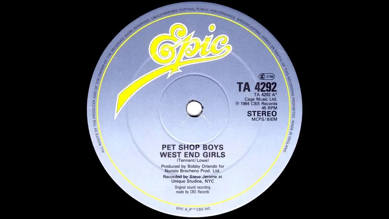 Pet shop boys west end girls