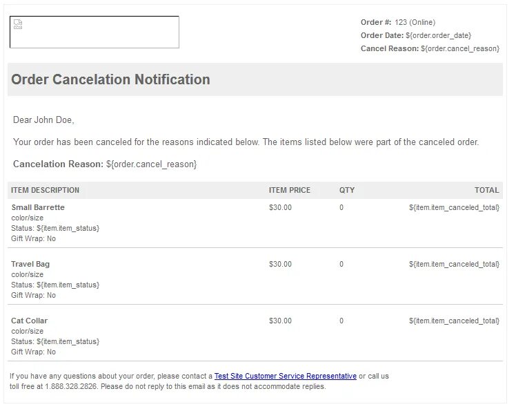 Order email. Order cancellation. mail order examples. cancel order ui. court orders by mail.