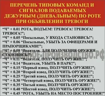 Сбор личного состава по сигналу