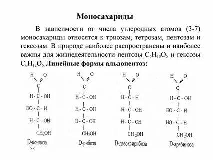 Моносахариды примеры