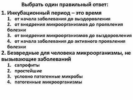 Инкубационный период это