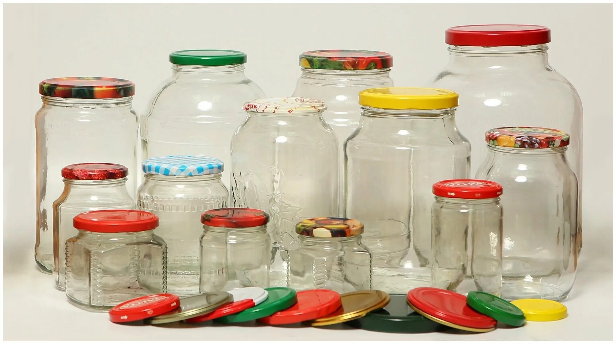 банка стеклянная для консервации. крышки д/консервирования твист-офф iii-82 20шт ассорти. банка твист 0,72л 82мм стекло. 20шт. крышки 82мм твист офф ассорти.