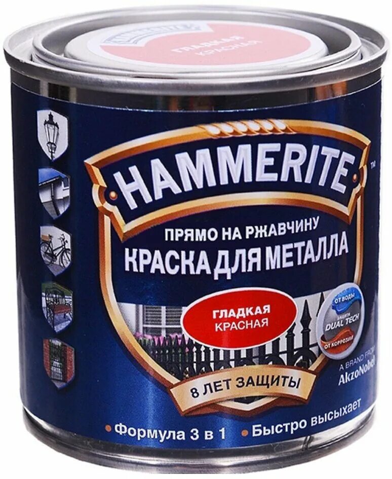 Краска по металлу hammerite купить