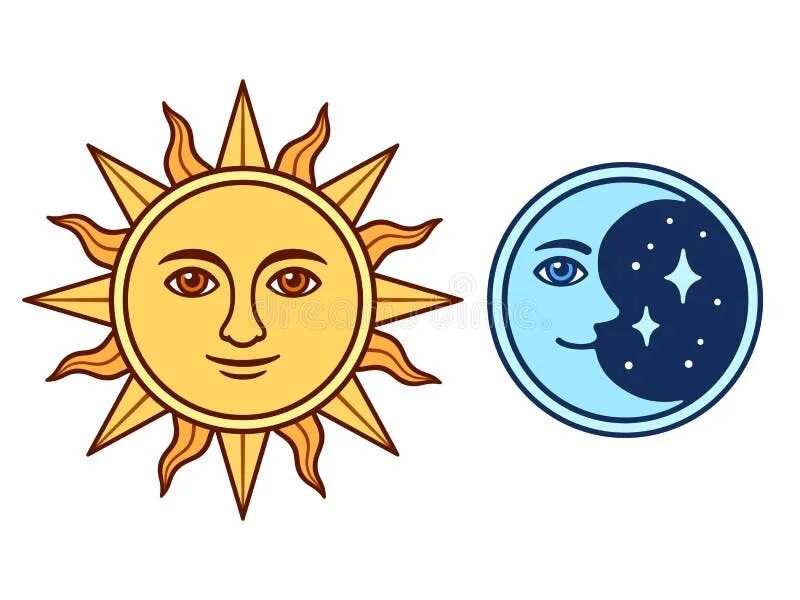 А вокруг солнце и луна песня. Солнце и Луна. Солнце и Луна эмблема. Солнце с лицом вектор. Символ солнца и Луны.