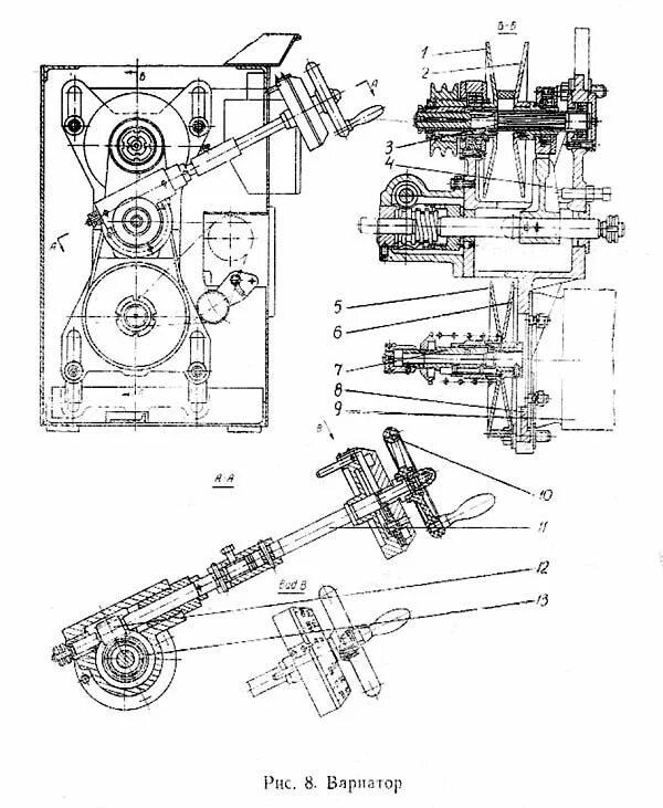 Вариатор станка. Чертёж вариатора 16у04п. Схема вариатора токарного станка 16б05п. Вариатор токарно-винторезного станка 16б05а. Токарный станок 1604.