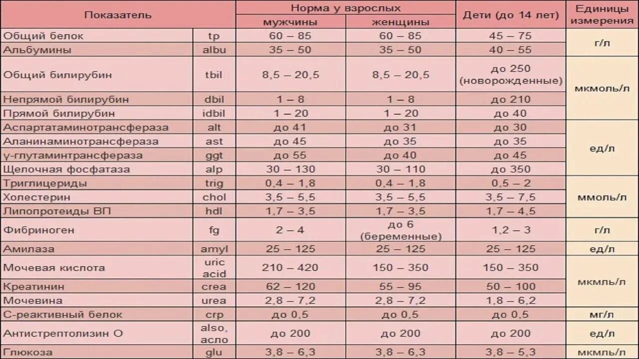 Значение биохимии крови