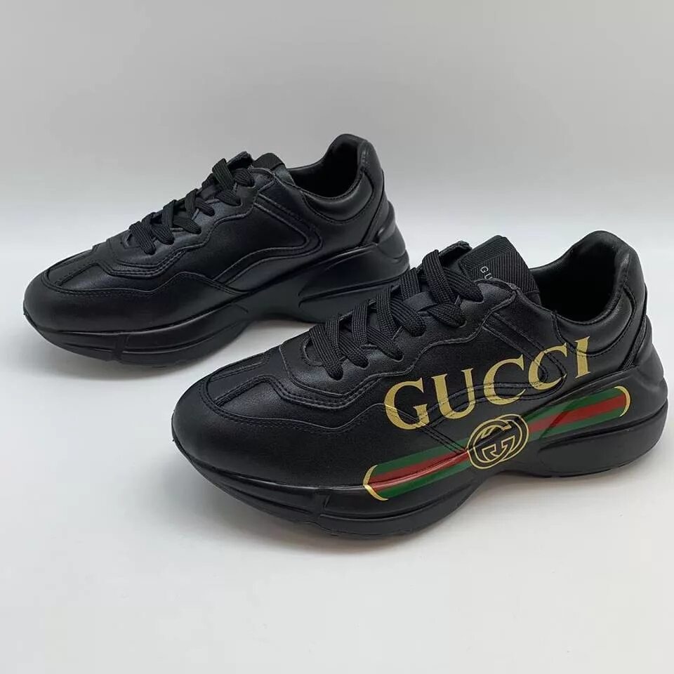 Кроссовки Gucci Rhyton. Кроссовки Gucci Rhyton мужские. Gucci кожаные кроссовки Rhyton. Кроссовки гуччи мужские черные.