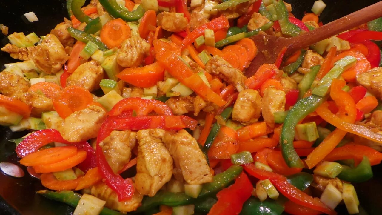 Курица с овощами пошагово с фото