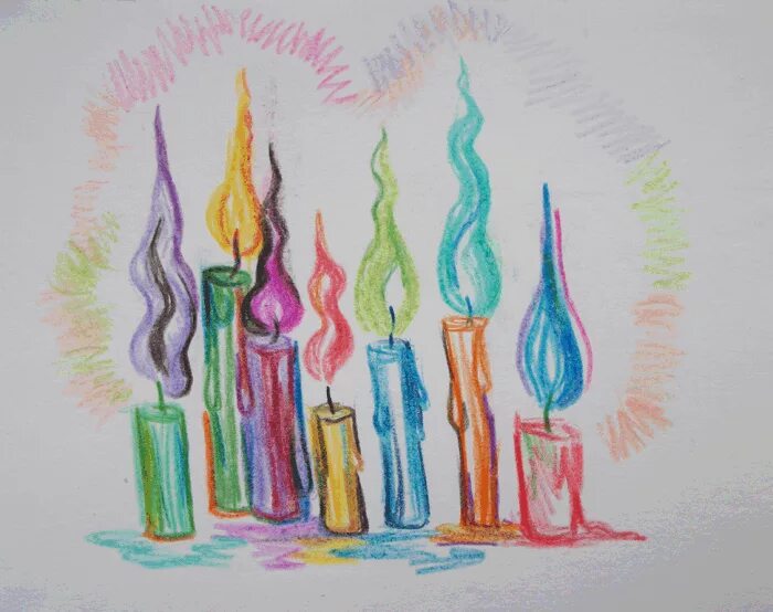 Рисование свечой. Свеча карандашом. Зарисовки свечки. Свеча зарисовка.