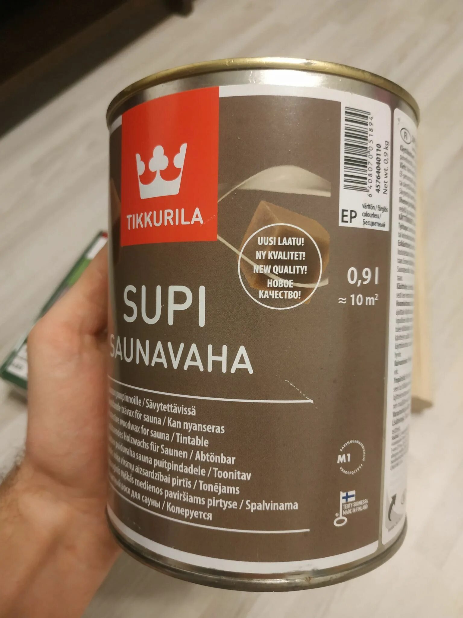 Тиккурила для бань купить. Tikkurila Supi saunavaha. Tikkurila Supi saunavaha прозрачный 0.9 л. Tikkurila Supi saunavaha 10л. Воск для бани Тиккурила.