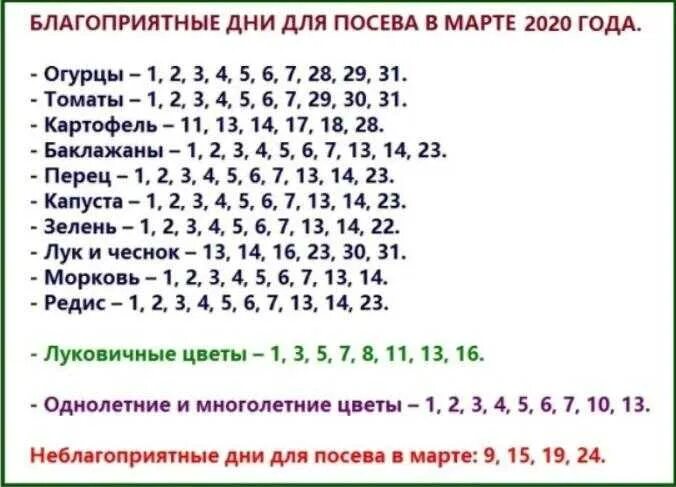 Самые удачные дни в марте 2024