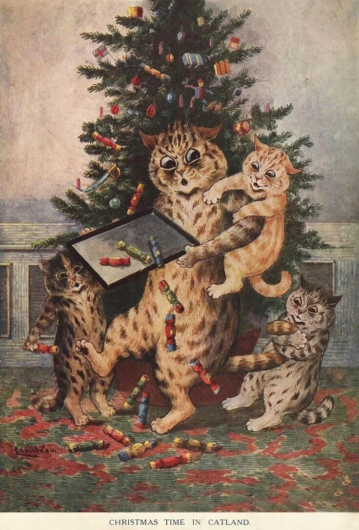 Коты льюиса. Луис уэйн (1860-1939. кошачий мир луиса уэйна. луис уильям уэйн коты. луис уэйн художник.