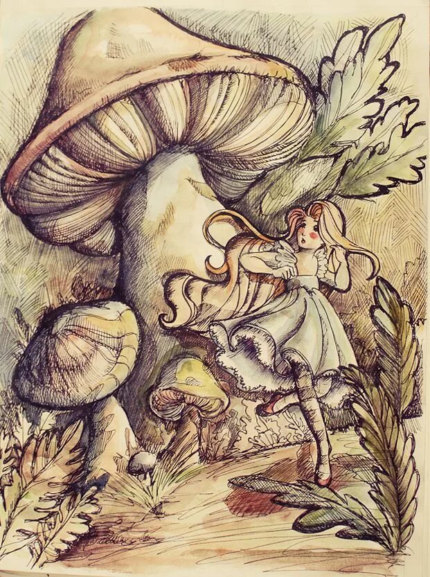 Нарисовать сказку алиса в стране чудес. Иллюстрация к сказке Алиса в стране чудес. Сказочные иллюстрации Алиса в стране чудес. Иллюстрация по сказке Алиса в стране чудес. Алиса в Зазеркалье акварель.