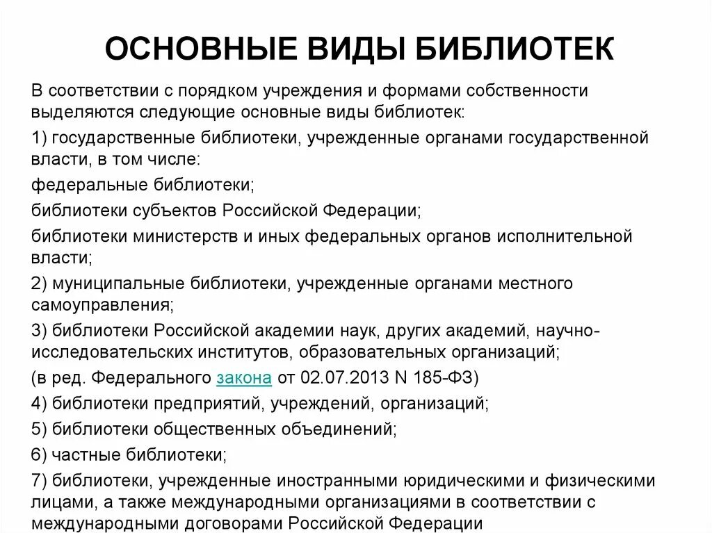 Типы библиотек. Тип организации библиотеки. Типология библиотек. Вид предприятия библиотеки. Основные электронные библиотеки