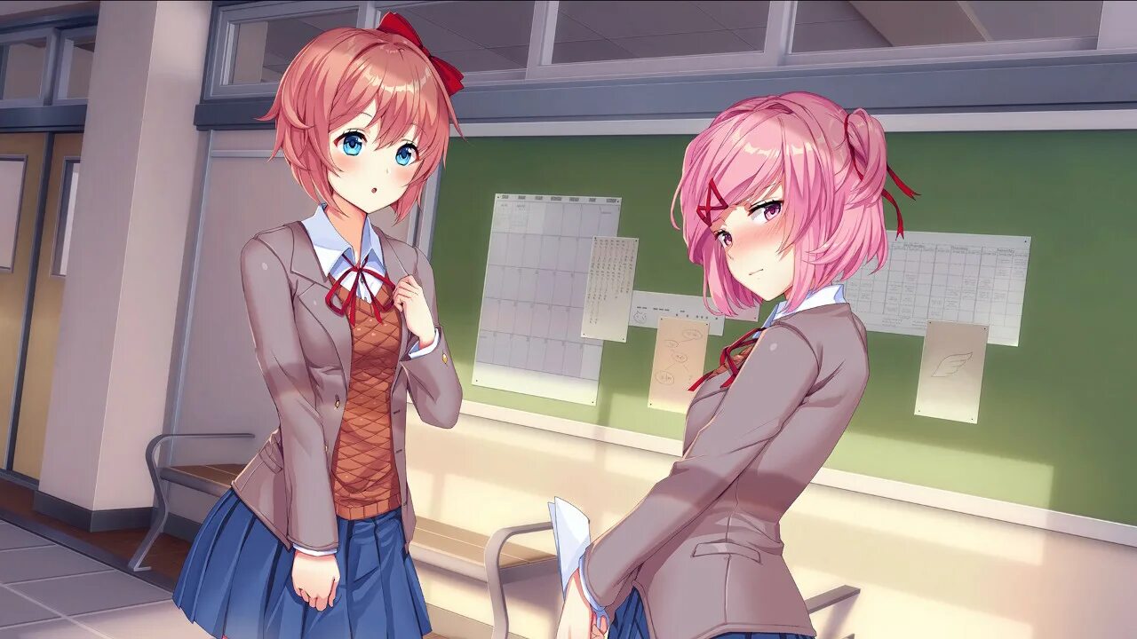 Психологические новеллы. DDLC Нацуки. Сайори доки доки. САЕРИ И Нацуки. Нацуки доки доки.