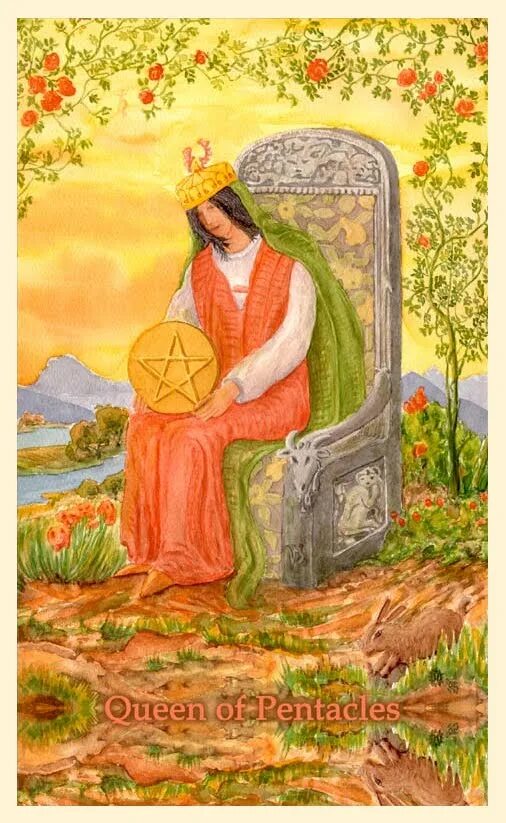 Королева пентаклей Таро Уэйта. Queen of Pentacles Таро. Королева пентаклей Уйта. Дама пентаклей Уэйт. Королева пентаклей на будущее