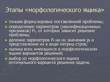 Кто основал метод морфологического ящика