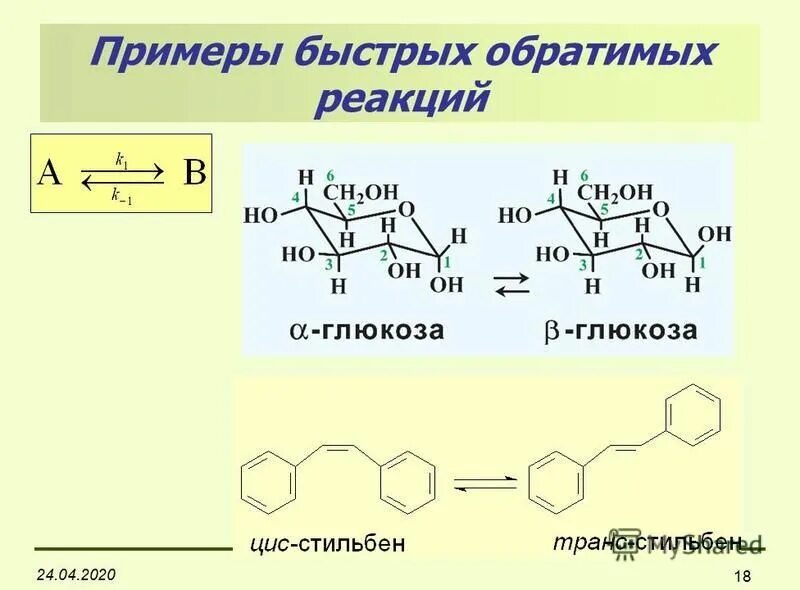 Сложная реакция пример