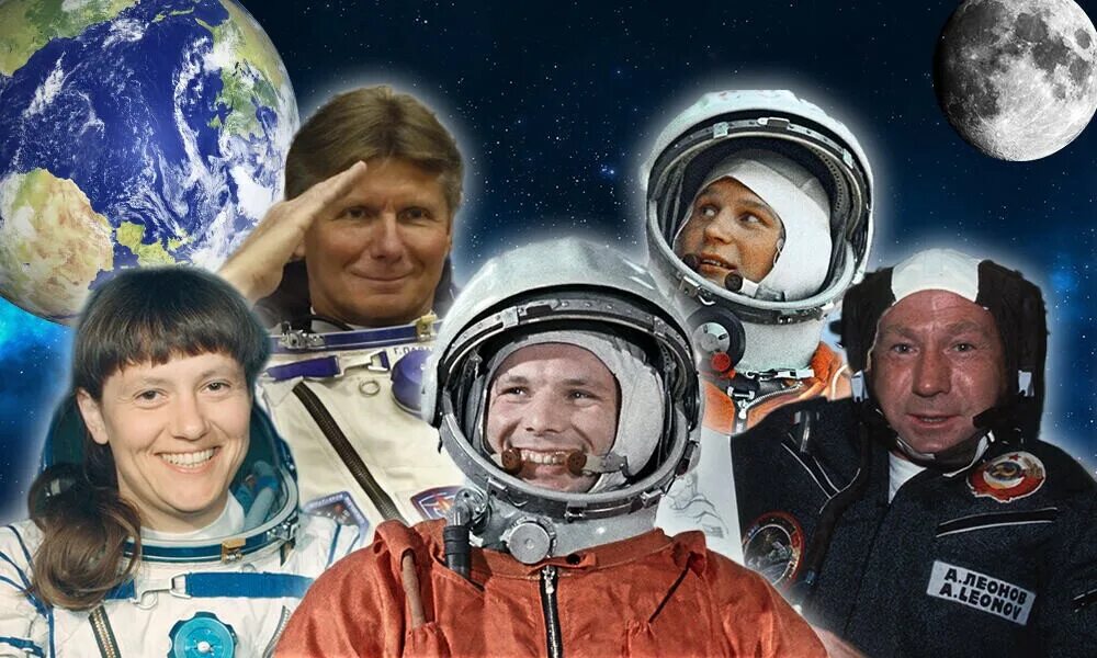 Первая космическая группа. Герои космоса. Первооткрыватели космоса. День космонавтики. Космонавт в космосе.