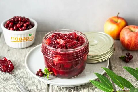 Варенье из яблок и брусники на зиму