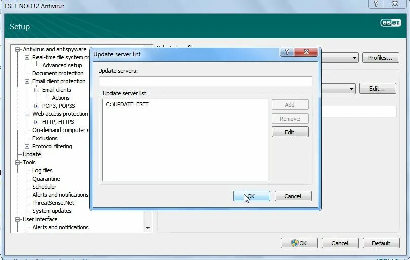 ESET offline update. ESET Endpoint Security folder update. Uzsoft_uz_ESS_offline_update.