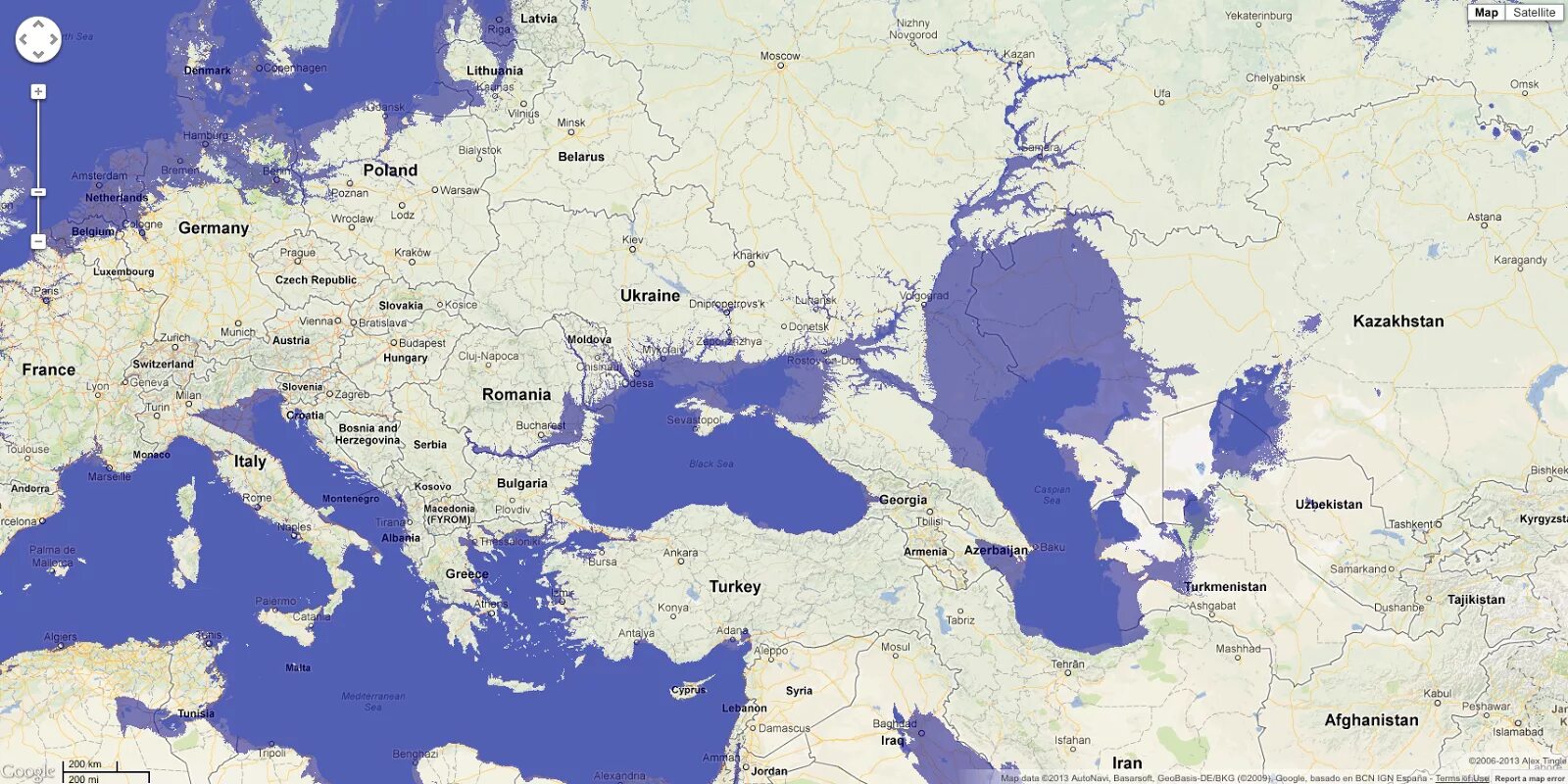 Оренбург над уровнем моря сколько метров. Карта затопления при подъеме уровня мирового океана. Карта России после потопа. Карта глобального затопления России.
