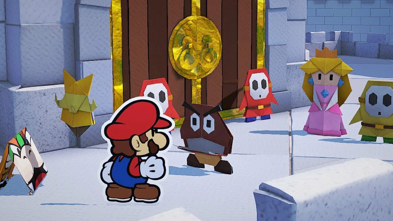 Paper Mario Origami King Гумба. Paper Mario Origami King фон. Paper Mario Origami King Block ?.