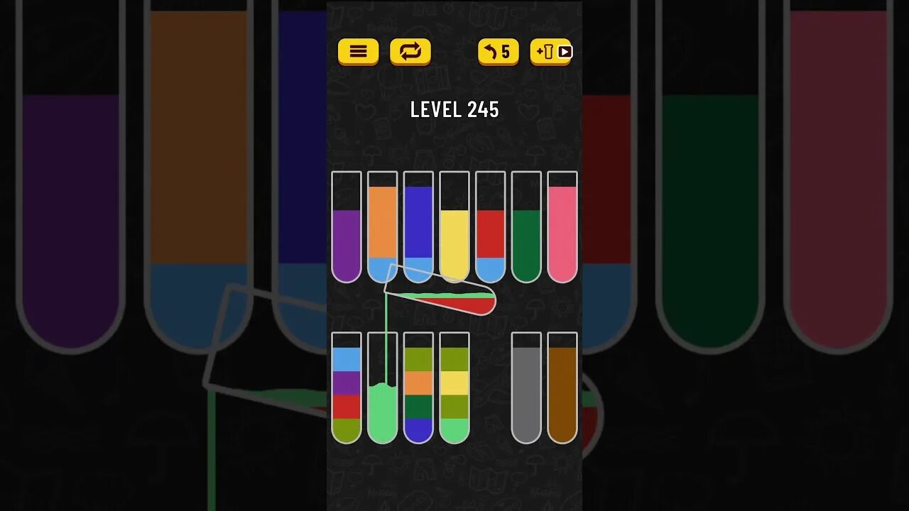Water sort 105. Level 245. игра ватер сорт 245 уровень. уровень 501 water sort. water sort puzzle 245 уровень пройти.