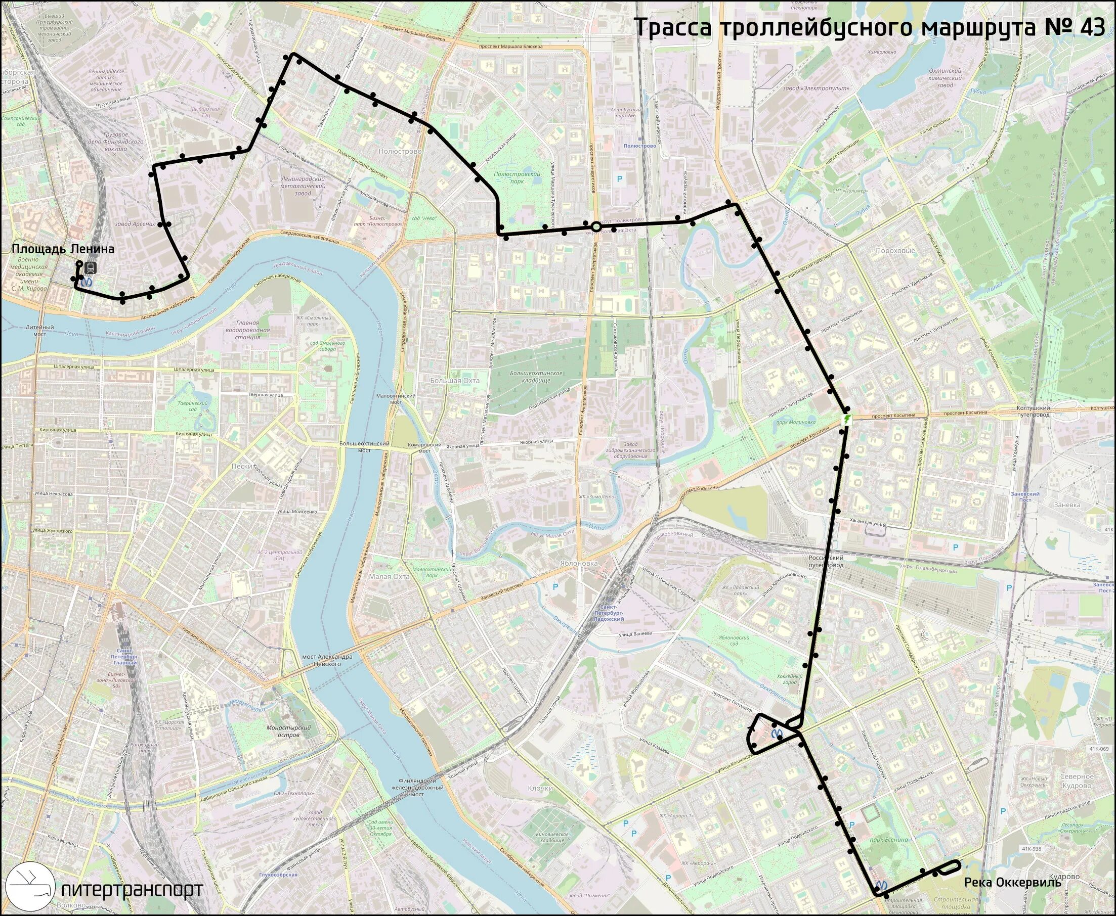 Река Оккервиль схема. Река Оккервиль на карте Санкт-Петербурга. Маршрут 43. Река Оккервиль на карте.