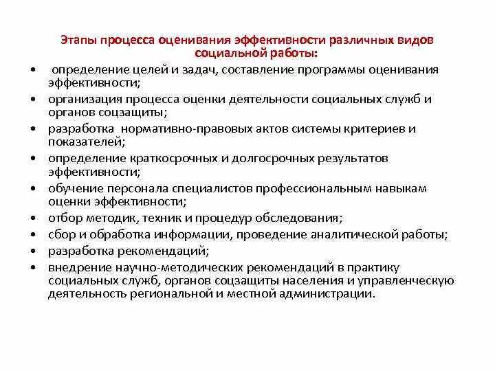 Этапам оценки эффективности социальной работы. Этапы процесса оценки. Критерии эффективности социальной работы. Показатели эффективности социальной работы. Эффективность социального учреждения