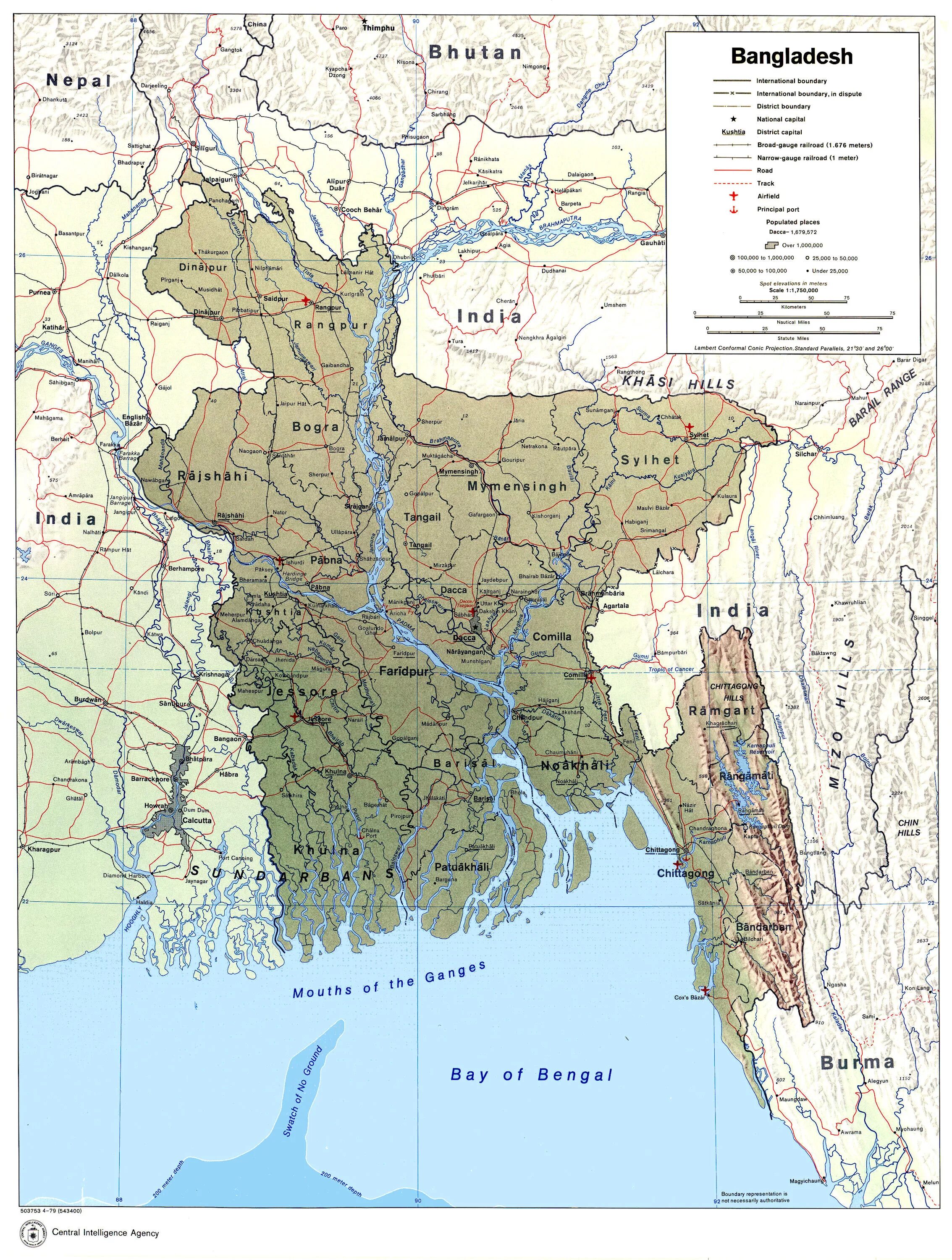 Бангладеш столица на карте. Географическая карта Бангладеш. Где находится бангладеш на контурной карте