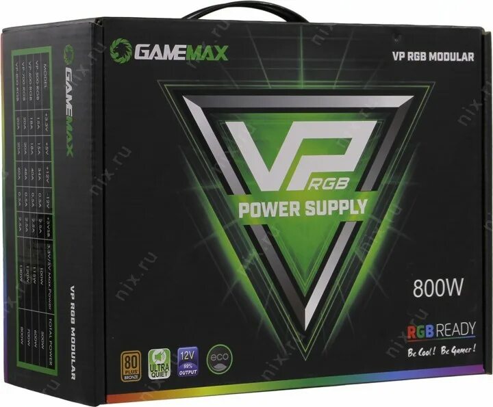 Vp 800 rgb. блок питания- блок питания gamemax vp-800w.