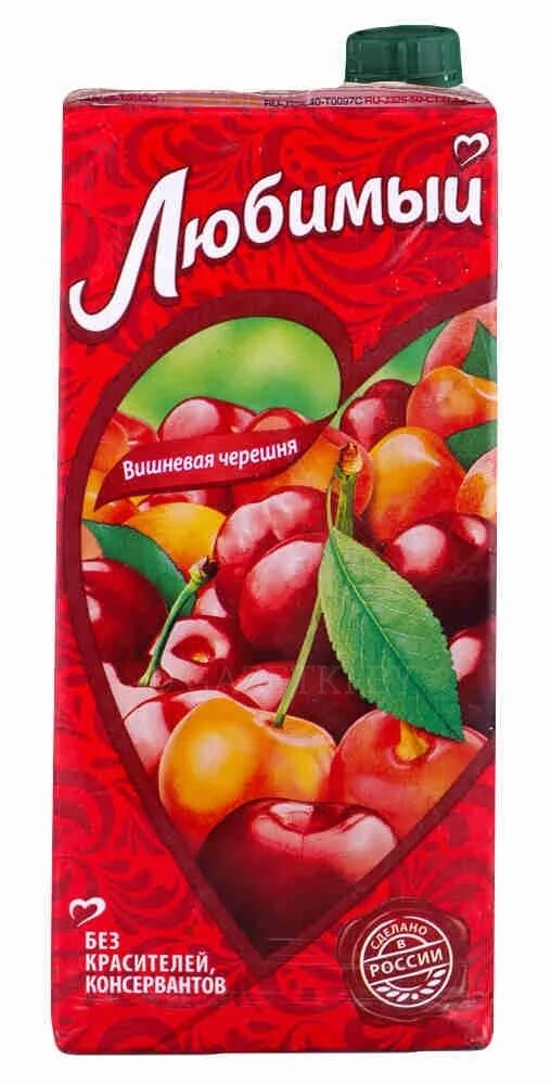 нектар любимый яблоко 1,93л. напиток любимый, яблоко вишня черешня, 0,95 л. любимый яблоко вишня. 93 л. нектар любимый вишня-черешня 0,95л.