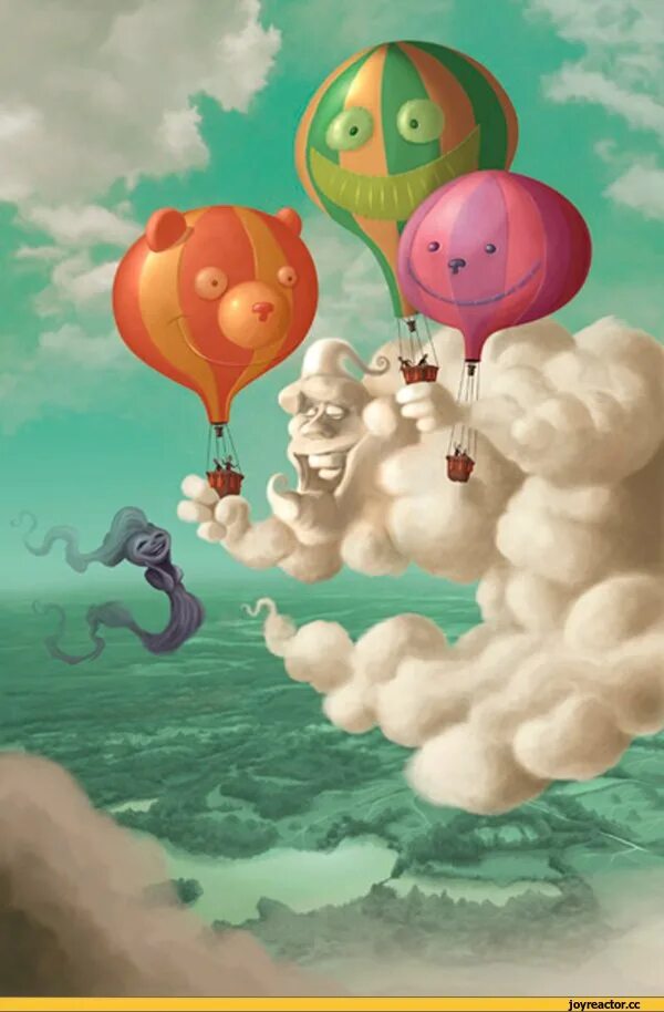 Сказка воздушных шаров. Воздушный шар фэнтези. Воздушный шар иллюстрация. Картины с воздушными шарами в небе. Воздушные шары арт.