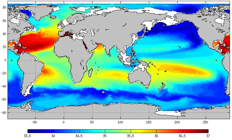 Карта солености воды. Карта солености мирового океана. Карта солености поверхностных вод мирового океана. Карта молонести вод мирового океана. Среднегодовая соленость воды карта.