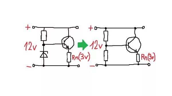 Стабилизатор на стабилитроне 3.3 вольта. Схема понижения напряжения диодами. Как понизить 5 вольт до 3 вольт. Понизить напряжение с 12 вольт до 3 вольт.