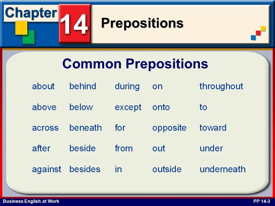 Common prepositions. Work prepositions. Particular prepositions. Work with prepositions. Know preposition