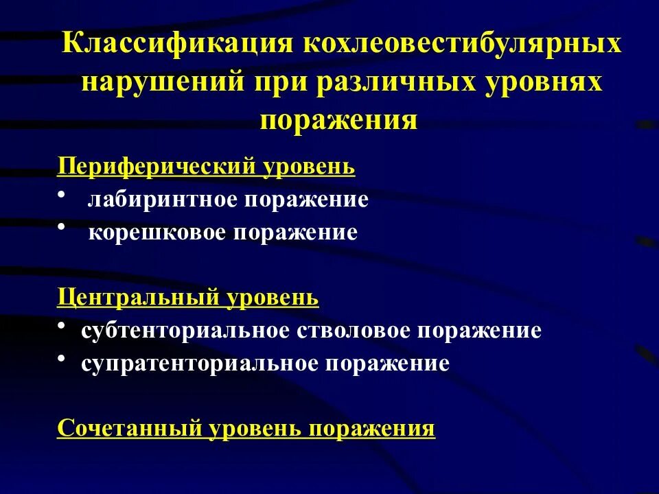 Периферический уровень поражения