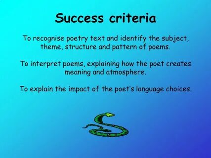 I to learn the poem