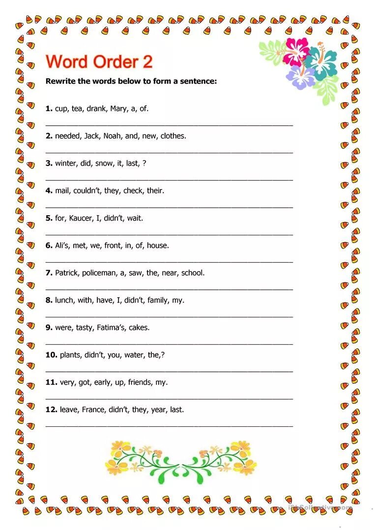 Would like to make order. Word order Worksheets. Word order for Kids. Упражнения Word order. Word order 3 класс Worksheet.